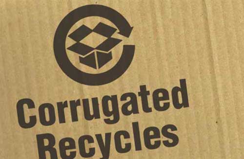 Recycling symbols on packaging