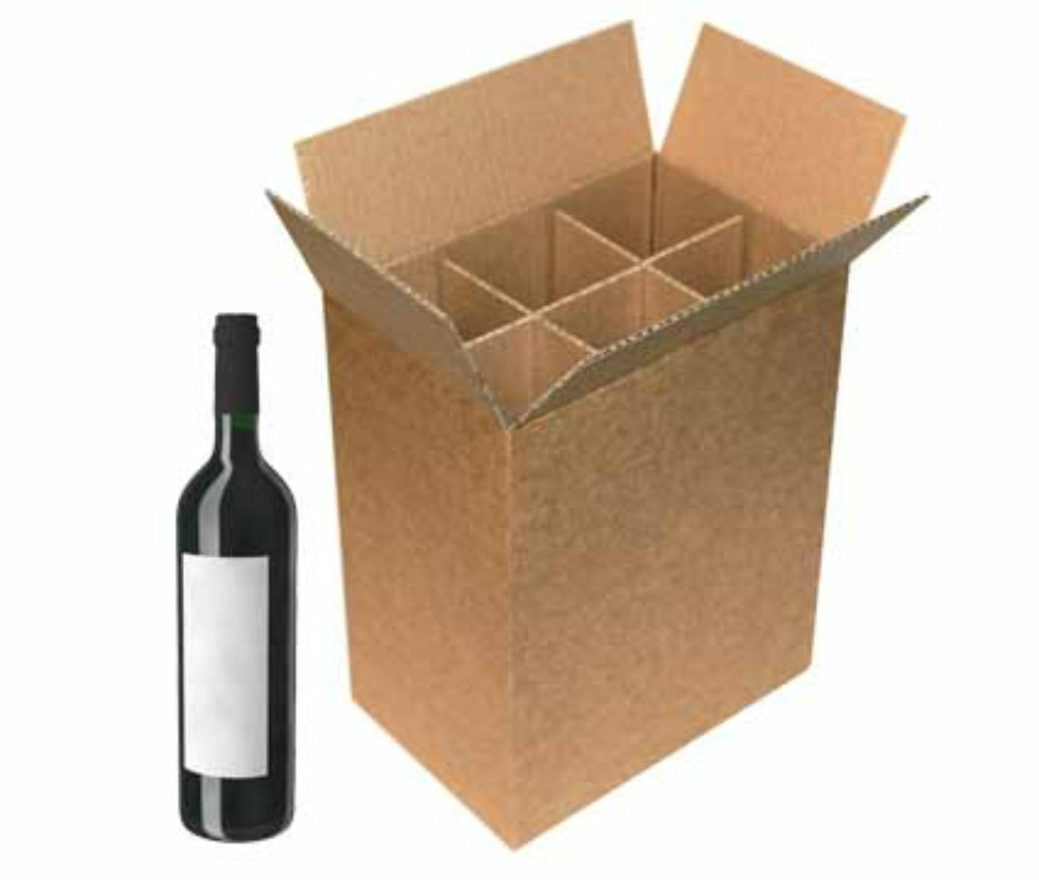 Bottle boxes with dividers in custom sizes