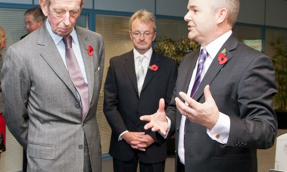 Ian Cook GWP Group Ian Cook, retired Managing Director of GWP Conductive, with HRH Prince Edward the Duke of Kent