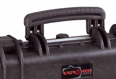 Explorer case handle with soft covering