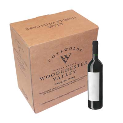 Custom printed cardboard wine bottle box