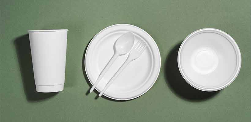Different types of biodegradable crockery