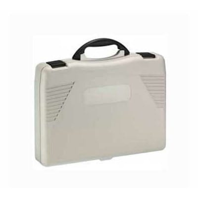 White carry case with black handle