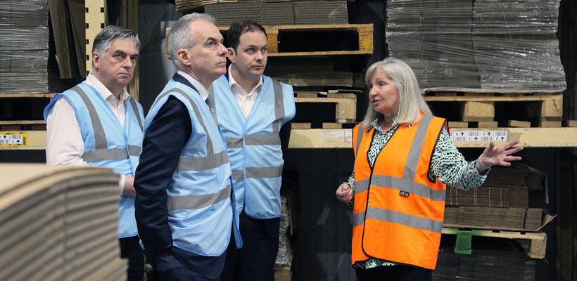 From left: Macfarlane Group Financial Analyst Martin Lawell, Bank of England Deputy Governor Dr Ben Broadbent, South West Representative for the Bank of England Jamie Barber, and GWP Group Managing Director Ruth Cook.