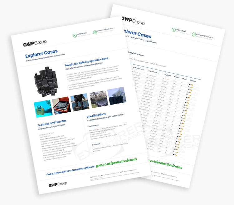 Explorer case datasheet