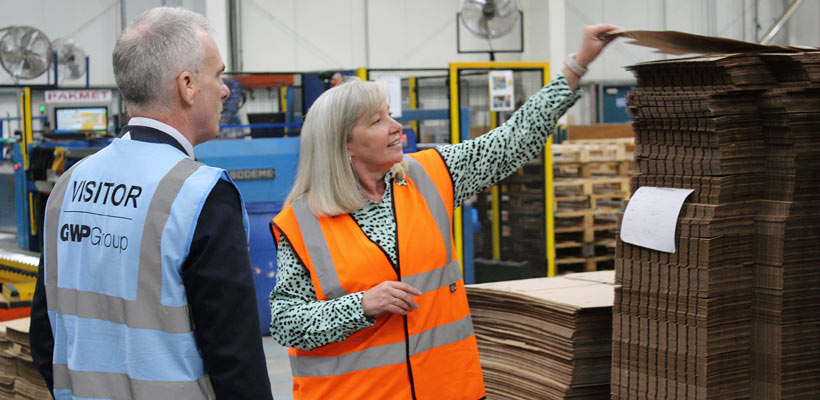 GWP Group Managing Director Ruth Cook with Bank of England Deputy Governor Dr Ben Broadbent.