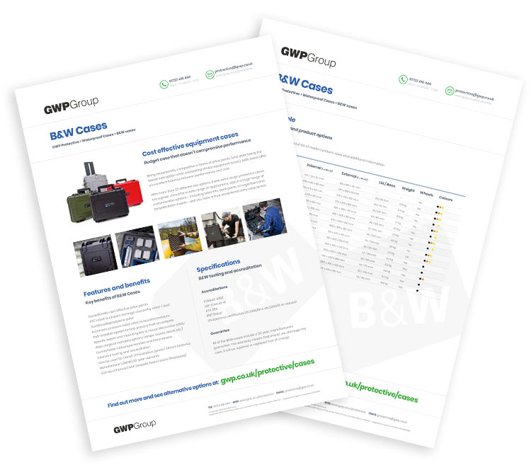 B&W case datasheet B&W case datasheet