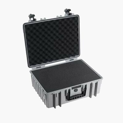 A B&W case with foam inserts A B&W case with foam inserts