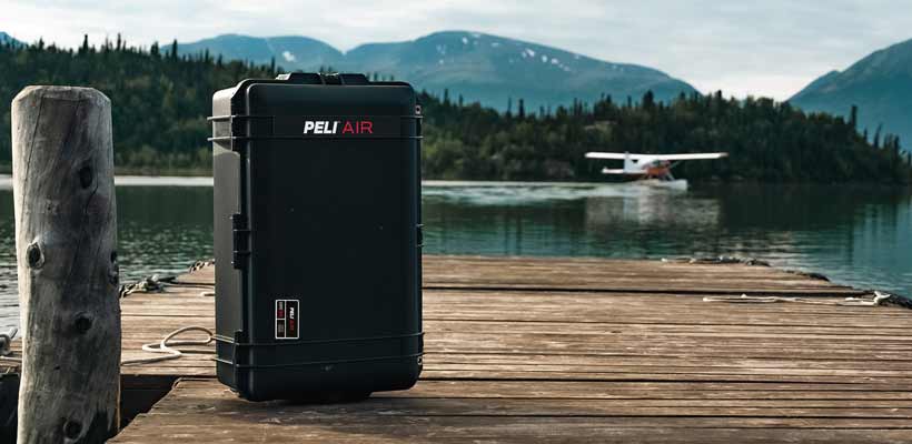Peli Air travel case A Peli Air case on a jetty