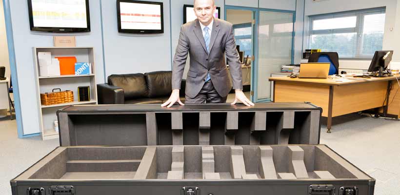 Ian Heskins GWP Protective Ian Heskins, former GWP Group New Business Development Director, with a large flight case.