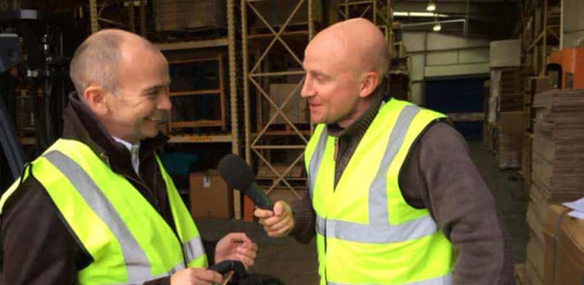 Ian Heskins being interviewed by BBC Radio Wiltshire presenter Ben Prater.