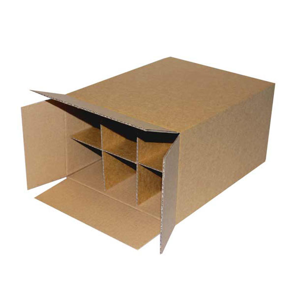 Cardboard box with dividers