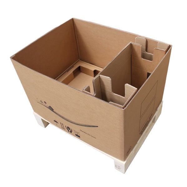 Pallet box with inserts Pallet box with inserts
