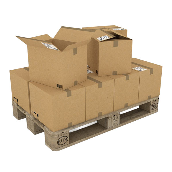 Boxes optimised for pallets
