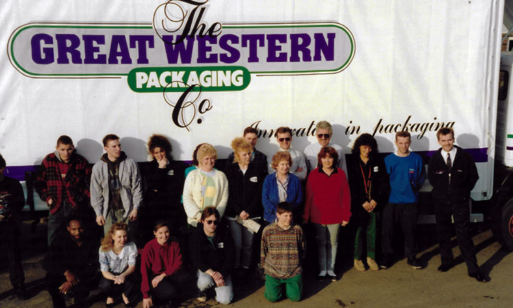 GWP History An early picture of employees at teh The Great Wester Packaging Co