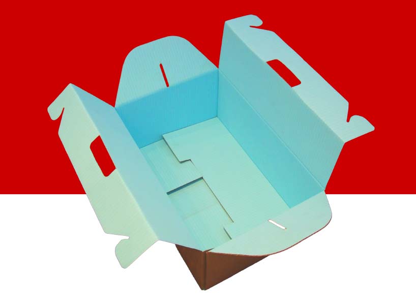 Colour flood coating cardboard