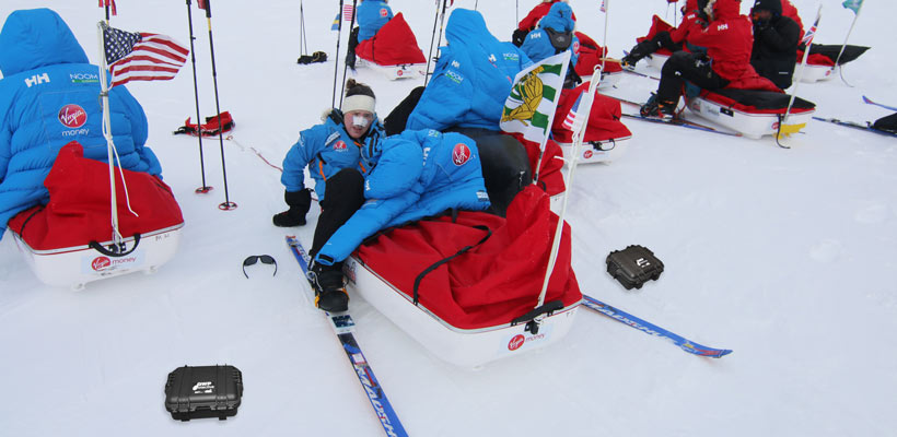 Participants in the Walking With The Wounded South Pole challenge.