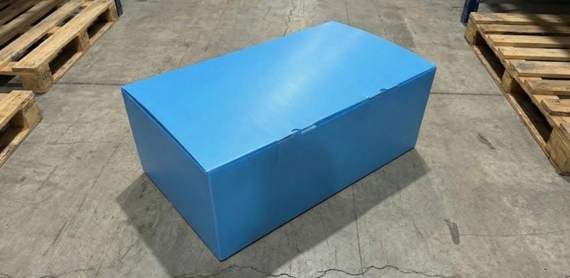 One of the Correx storage boxes that GWP manufactured for Peacock WI.