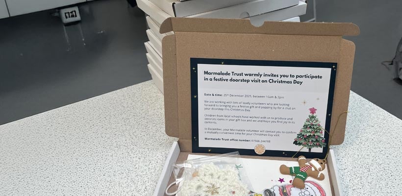 A Marmalade Trust box containing an invite.