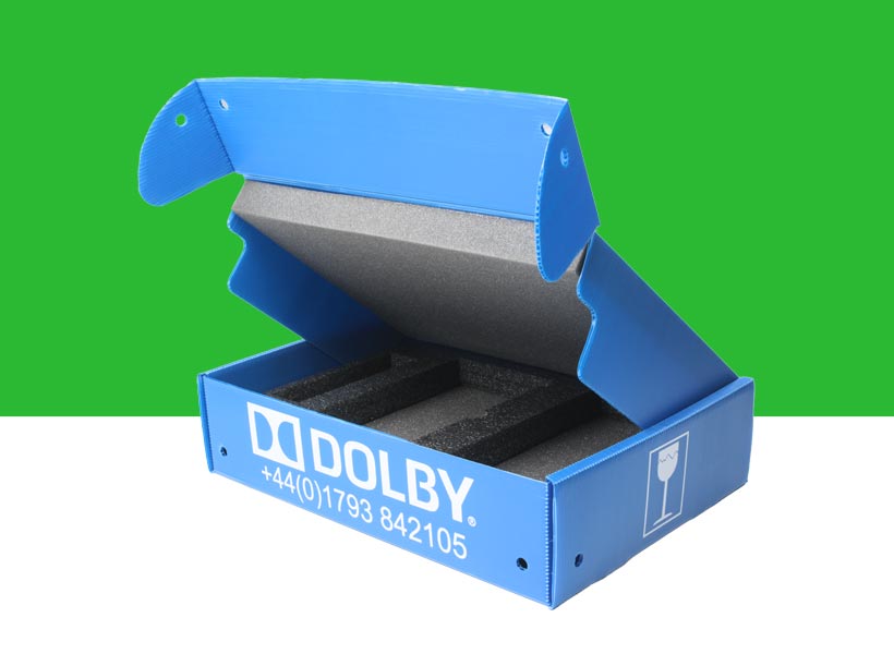 Correx box with foam