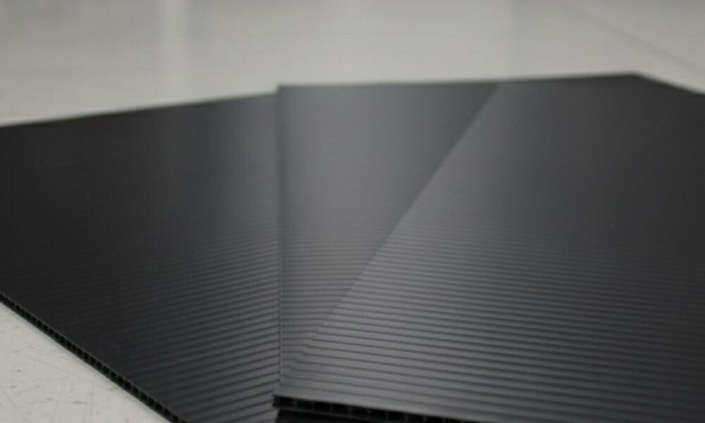 ESD plastic sheets on teh floor of a warehouse