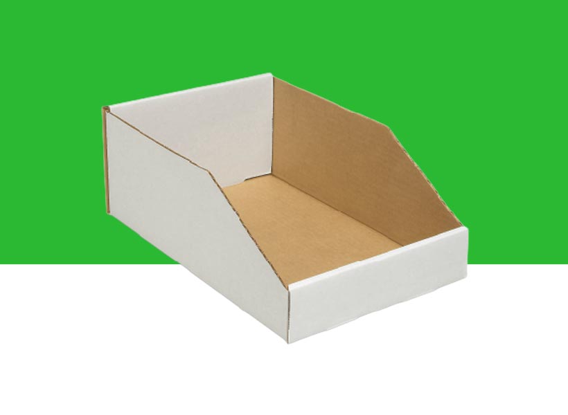 Cardboard shelf bins