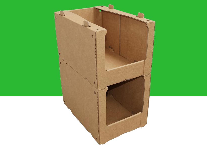 Cardboard warehouse pick bins