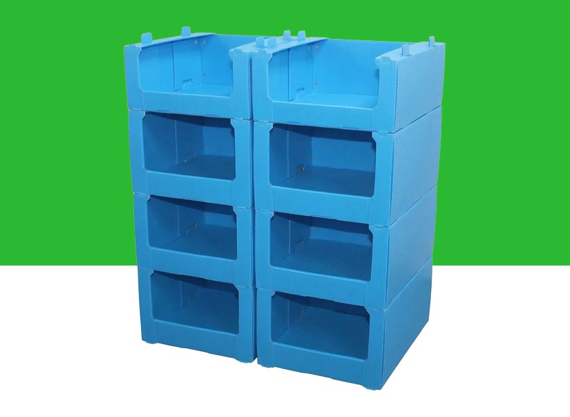 Correx stacking pick bins