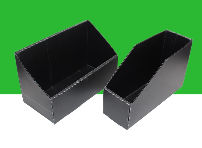 Corrugated plastic shelf bin