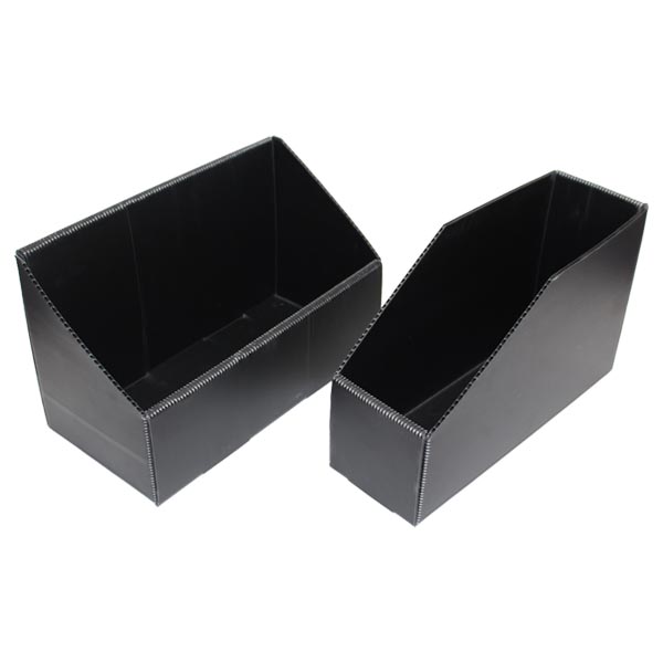 Corrugated plastic shelf bins
