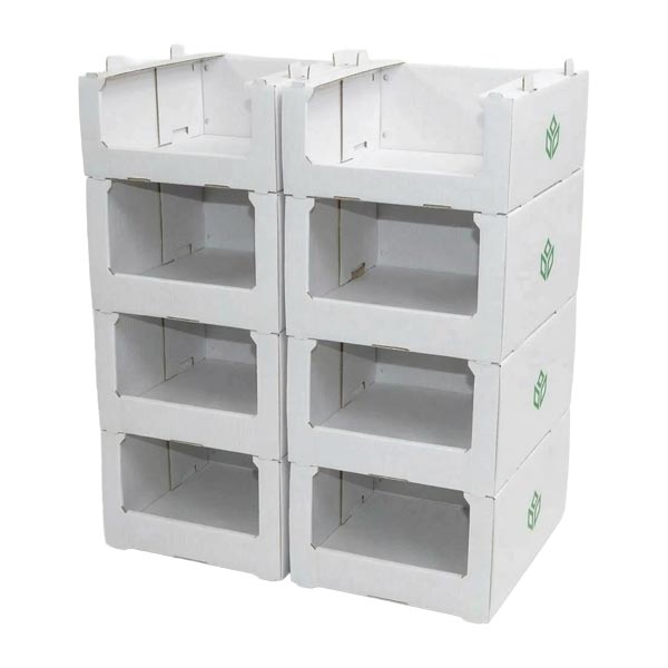 Stackable cardboard bin