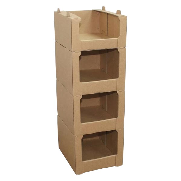 Stackable cardboard picking bin