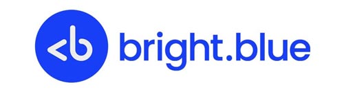Bright blue logo Bright blue logo